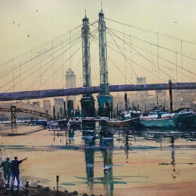 Albert Bridge Evening (Surinder Beerh)