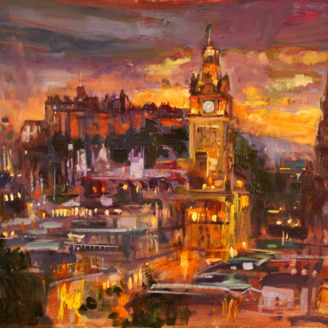 Sunset-Over-Edinburgh-(John-Glover)