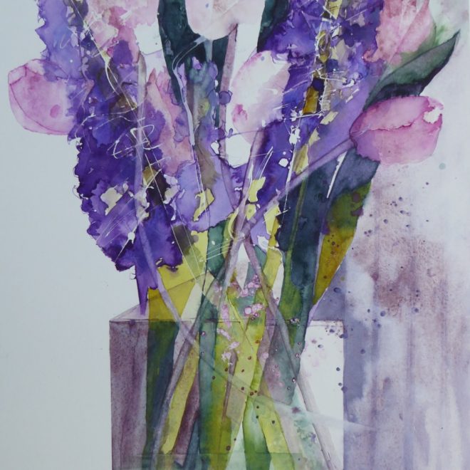 Hyacinths and Pink Tulips (Carol Whitehouse)