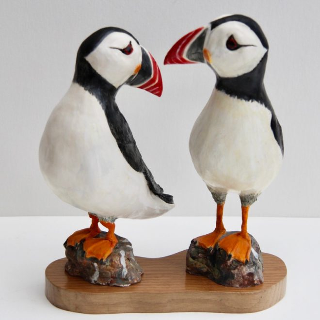 Puffins- Ceramic (Janice R Anderson)