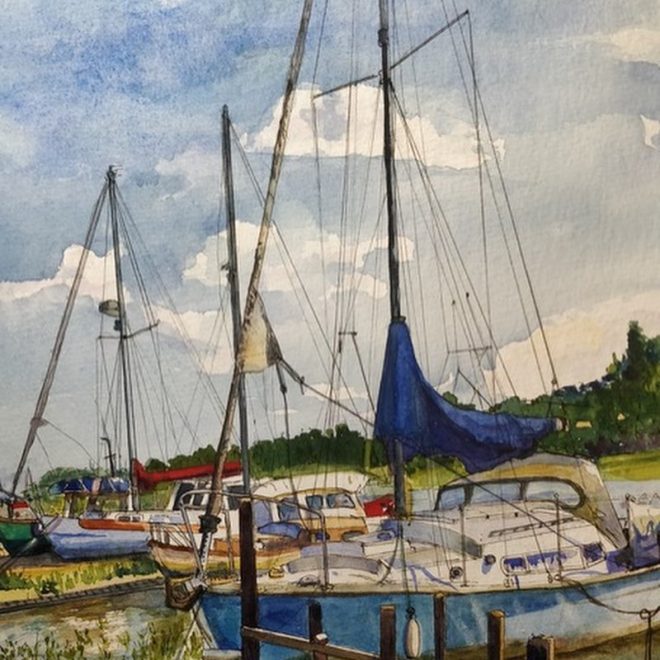 Boats at Wivenhoe (Liz Dixon)