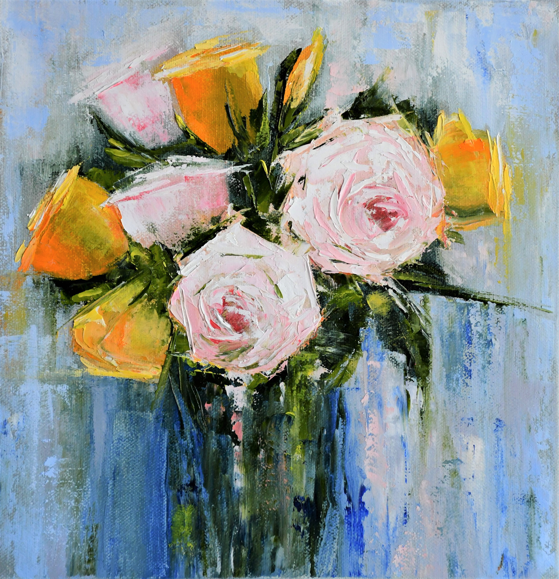 ROSES IN PINK AND YELLOW (Galina Holley)