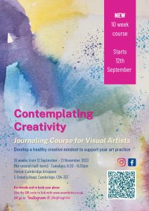 Poster for Contemplating Creativity Course by Jill Ogilvy