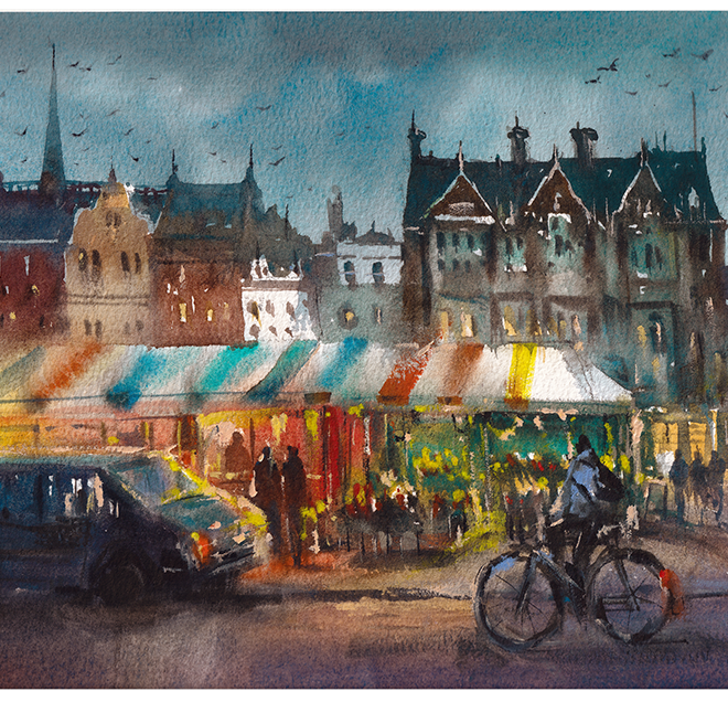 Winter Evening at Market Square-Sameer Tulaskar