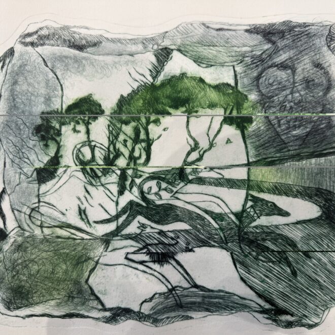 Embellished Flint Landscape (Sue Hartga)